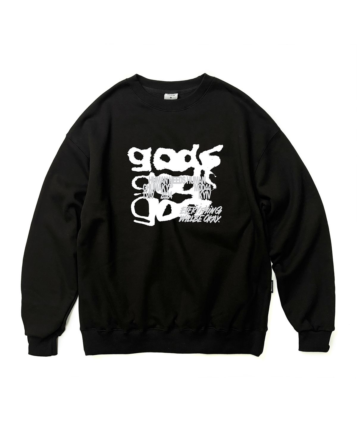 앱놀머씽(ABNORMALTHING) 휴먼 루즈핏 크루넥 차콜 (HUMAN CREWNECK CHARCOAL)