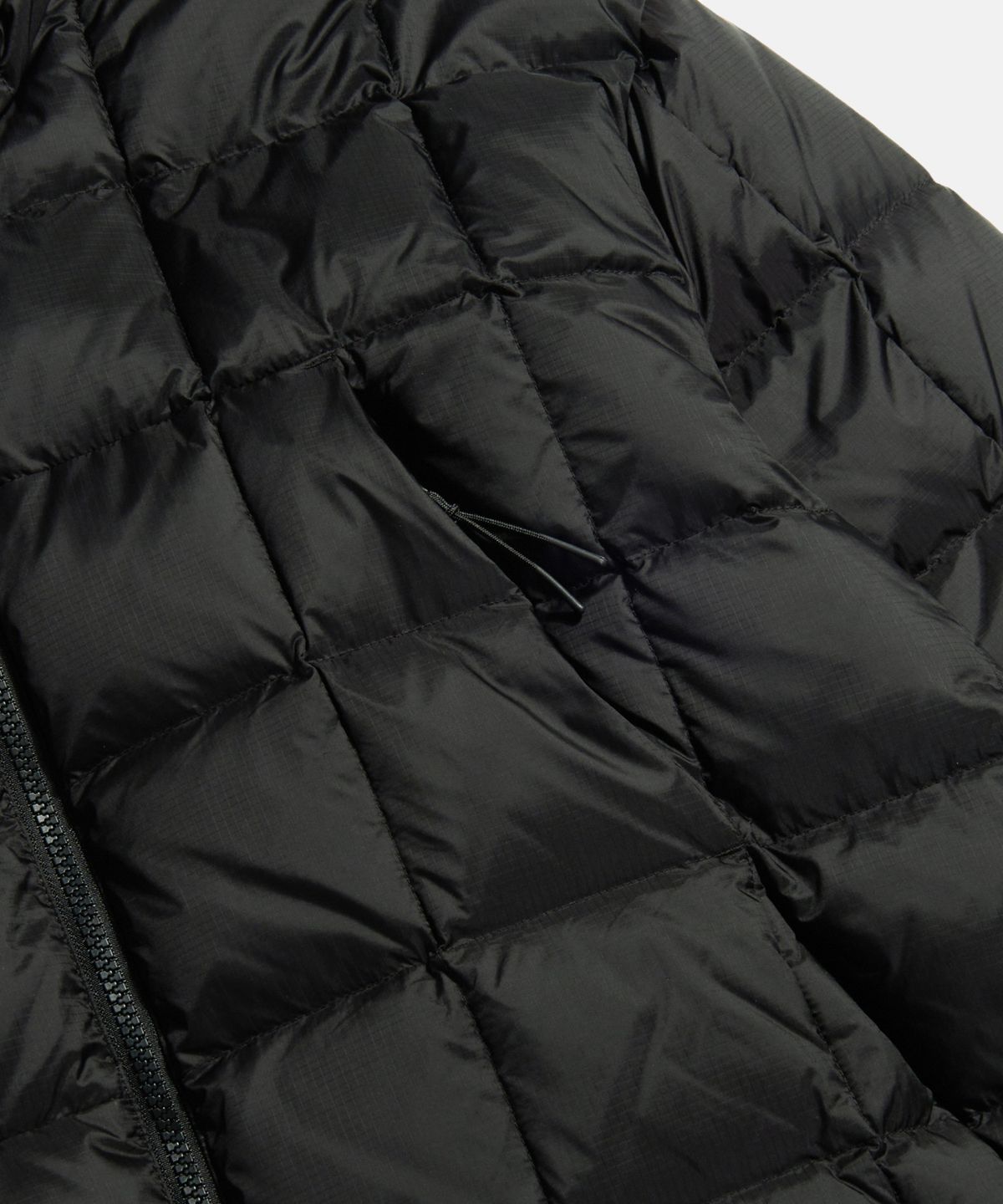 에스피오나지(ESPIONAGE) Hooded Light Down Jacket Black