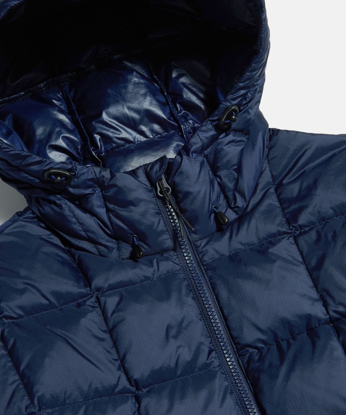 에스피오나지(ESPIONAGE) Hooded Light Down Jacket Navy