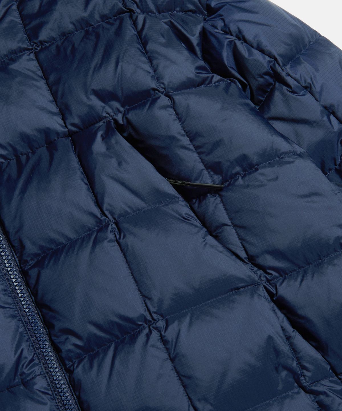 에스피오나지(ESPIONAGE) Hooded Light Down Jacket Navy