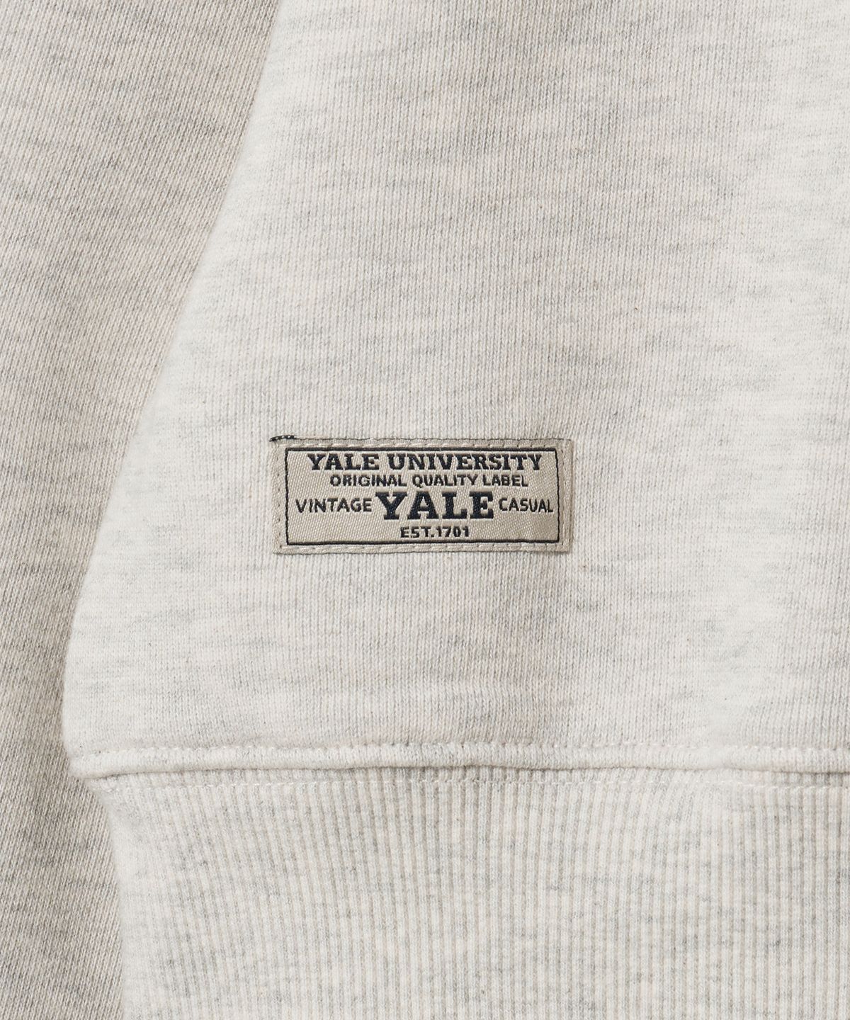 예일(YALE) Y로고 버튼 플리츠 스웻셔츠_오트밀