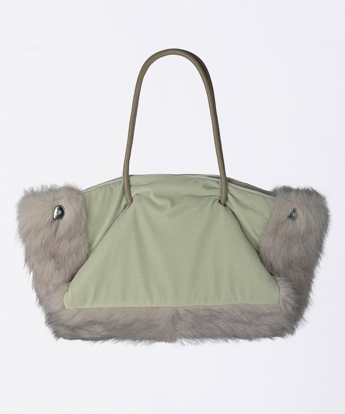 스컬프터(SCULPTOR) Fluffy Slouch Velvet Bag Mint