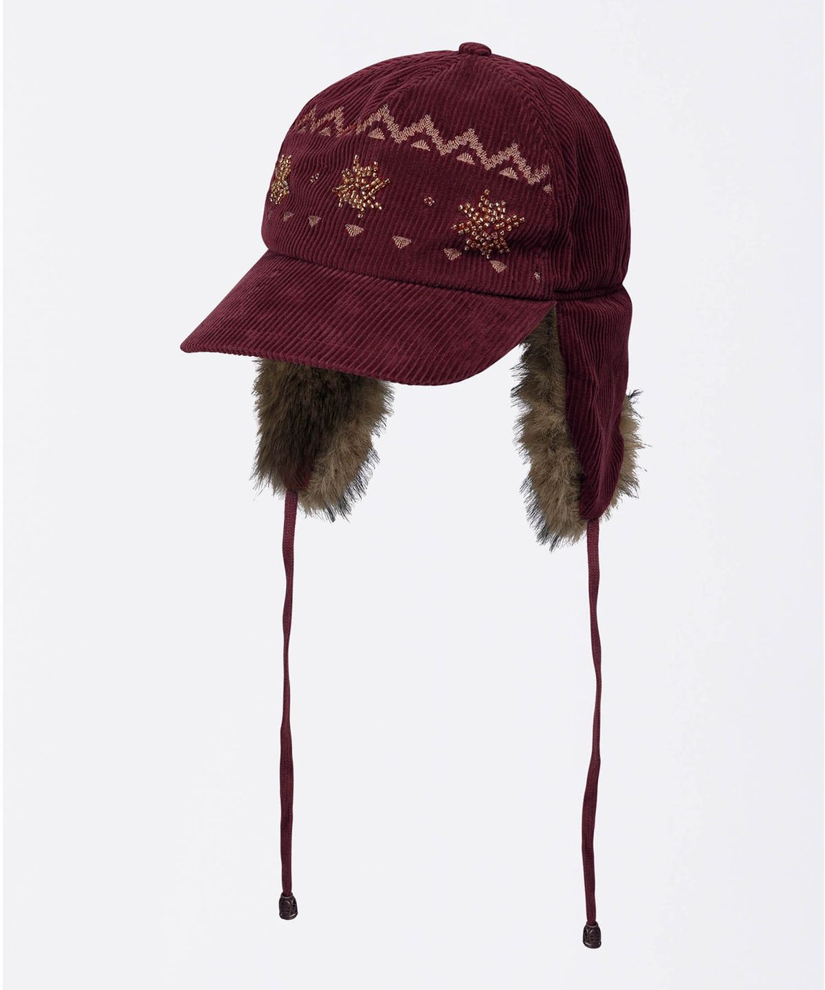 스컬프터(SCULPTOR) Nordic Corduroy Earflap Cap Burgundy