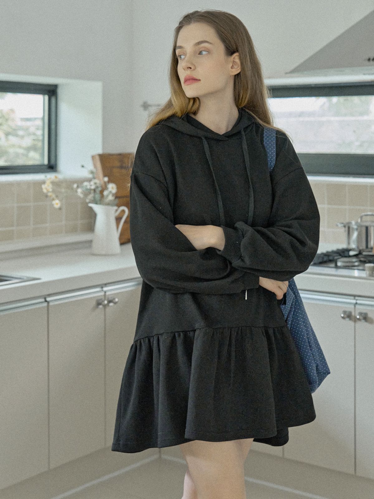 아방(AVANT-G) Dot Pattern Eco Bag - BLUE