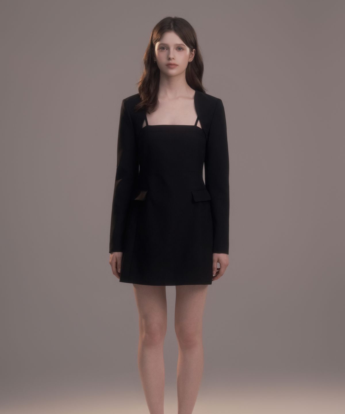 마우솔레움(MAU SOLEUM) Bolero Suit Jacket - Black