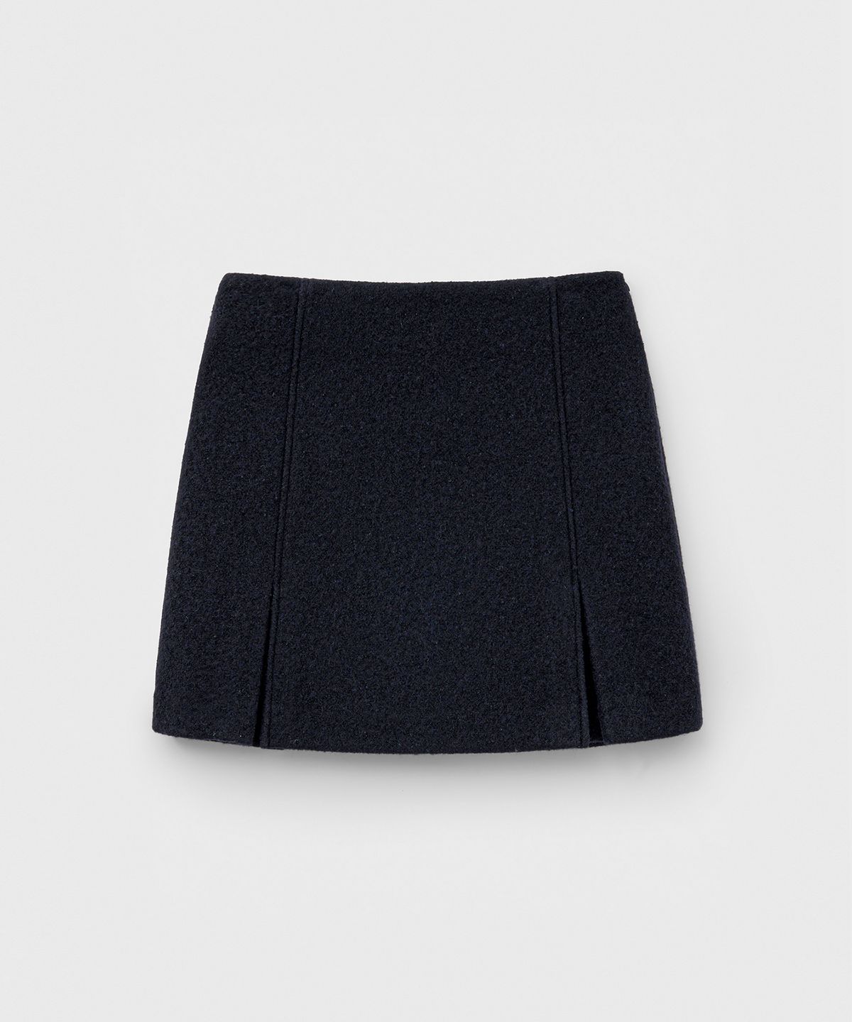 몽돌(MONGDOL) 울 블렌드 트위드 미니 스커트 네이비 MDSK029NAVY