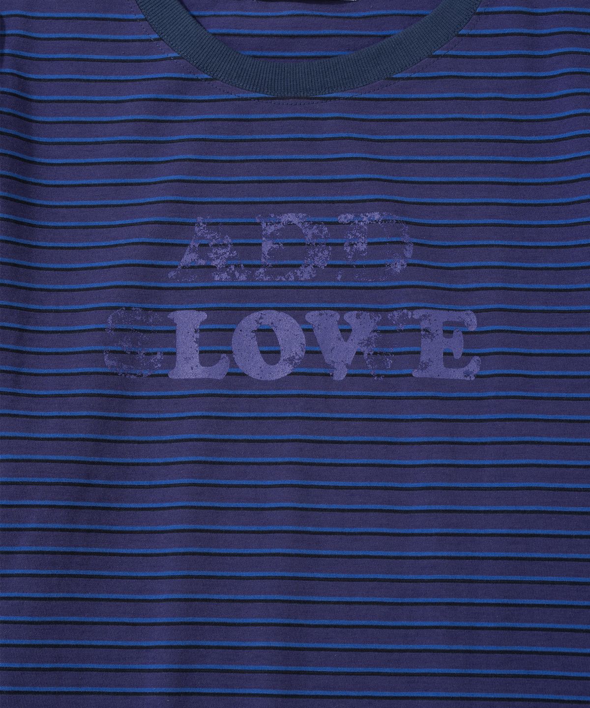 애드슬로우(ADDSLOW) Stripe LOVE Long Sleeve [Purple]