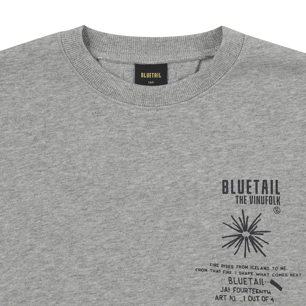 블루테일(BLUETAIL) AZG7TS12MG 멜란지 그레이 맨투맨