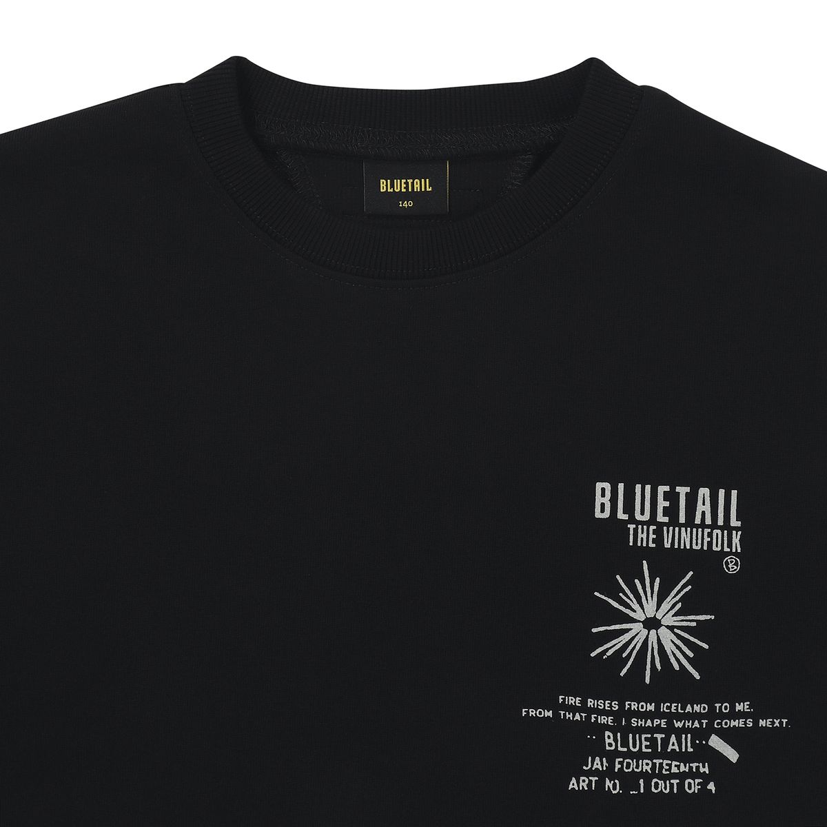 블루테일(BLUETAIL) AZG7TS13BK 블랙 맨투맨
