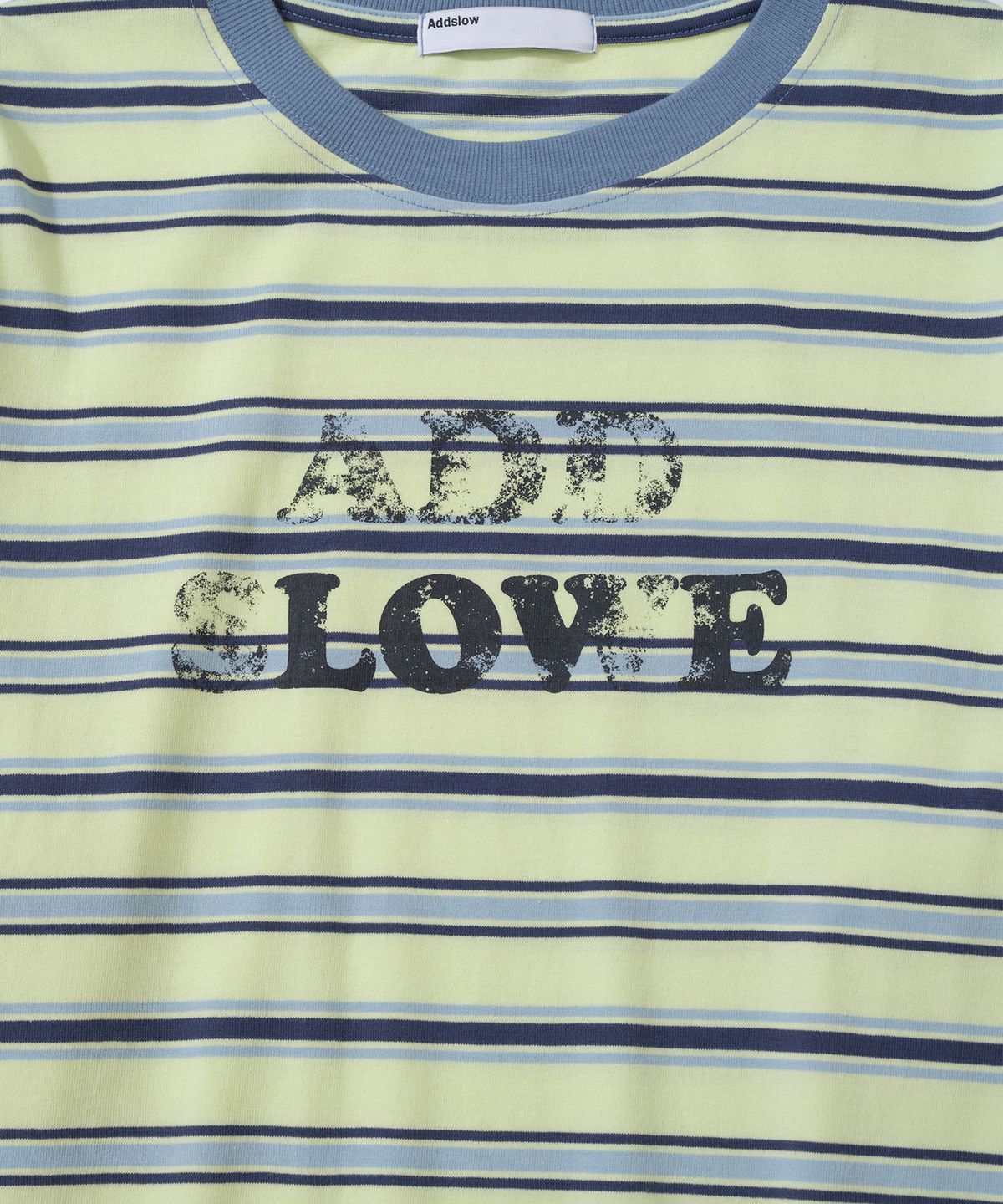 애드슬로우(ADDSLOW) Stripe LOVE Long Sleeve [Sulfur]