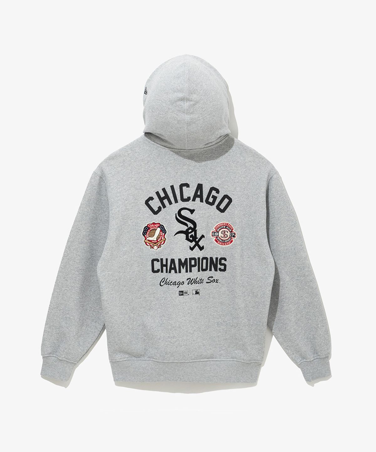 뉴에라(NEW ERA) MLB 시카고 화이트삭스 패치드 후드 헤더 그레이