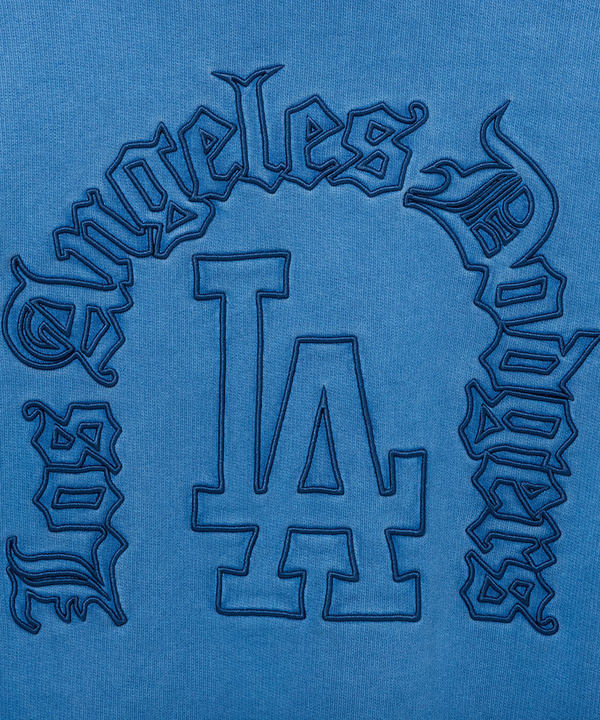 뉴에라(NEW ERA) MLB LA 다저스 올드 잉글리시 아치 스탠다드 후드 딥 블루