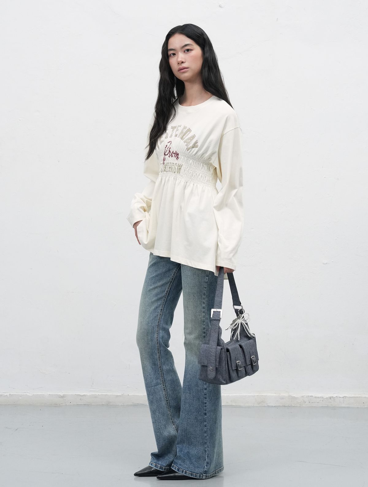 제너럴아이디어(GENERALIDEA) 부츠컷 워싱 데님팬츠 [LIGHT BLUE] / WBE3L11509