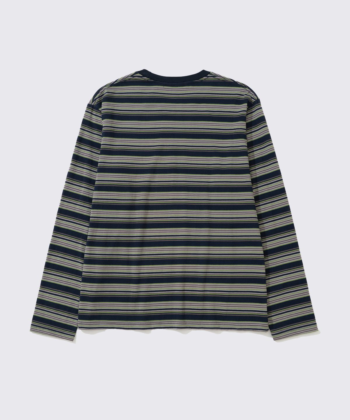 애드슬로우(ADDSLOW) Stripe LOVE Long Sleeve [Khaki]
