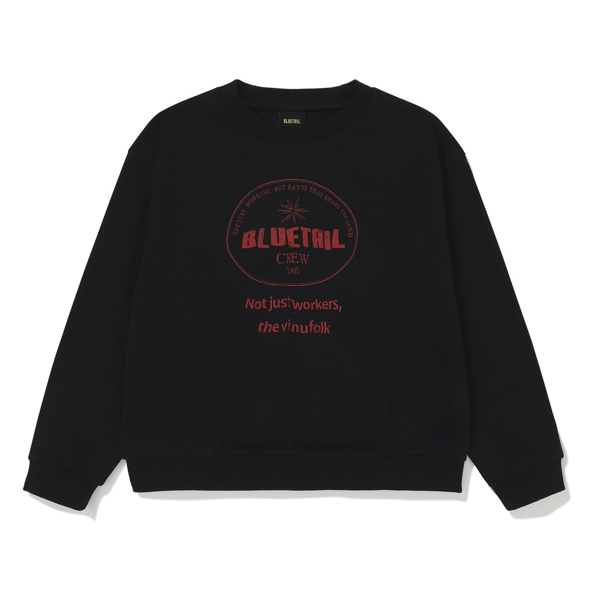 블루테일(BLUETAIL) AZG8TS05BK 심볼 그래픽 블랙 맨투맨