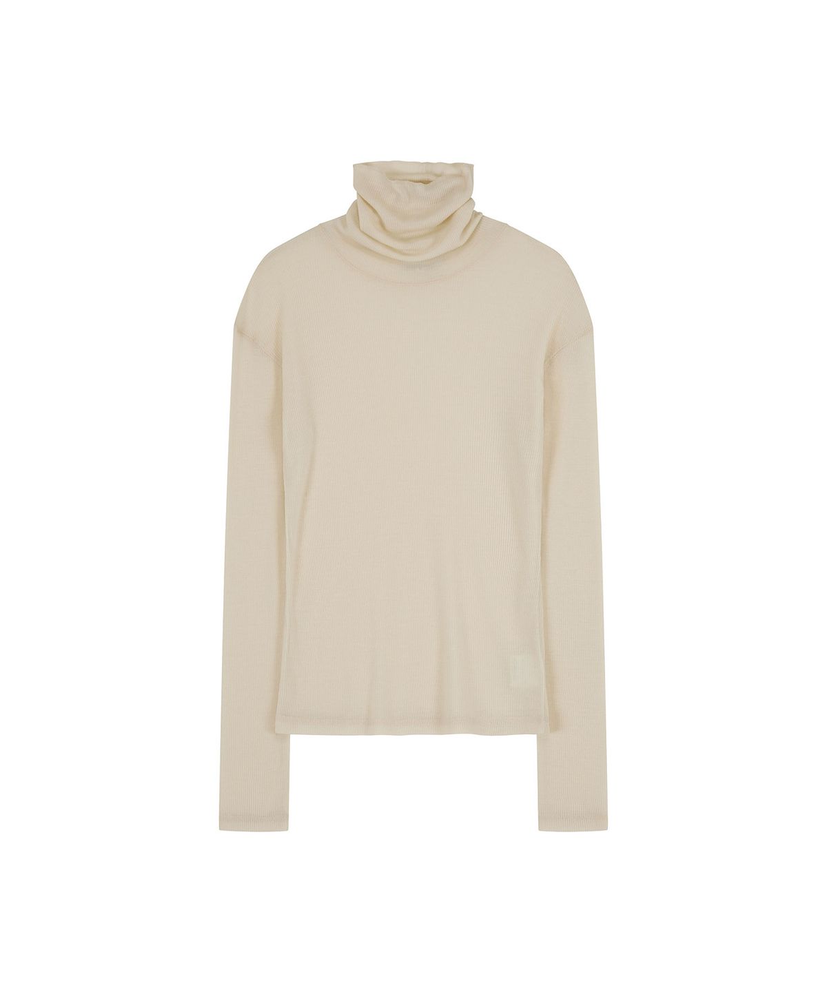 비자비(VIS A VIS) WOOL RIBBED JERSEY TURTLENECK (IVORY)