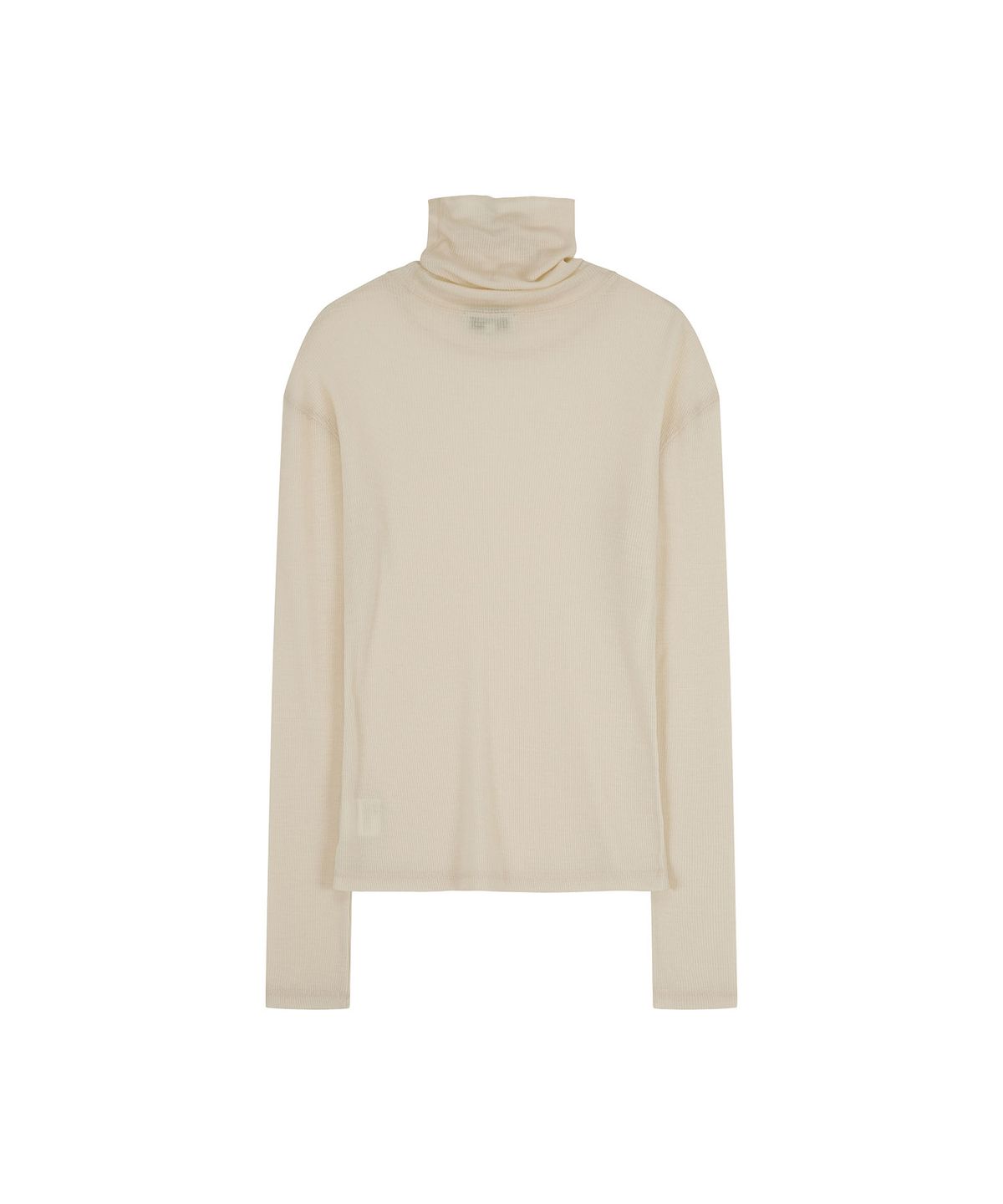 비자비(VIS A VIS) WOOL RIBBED JERSEY TURTLENECK (IVORY)