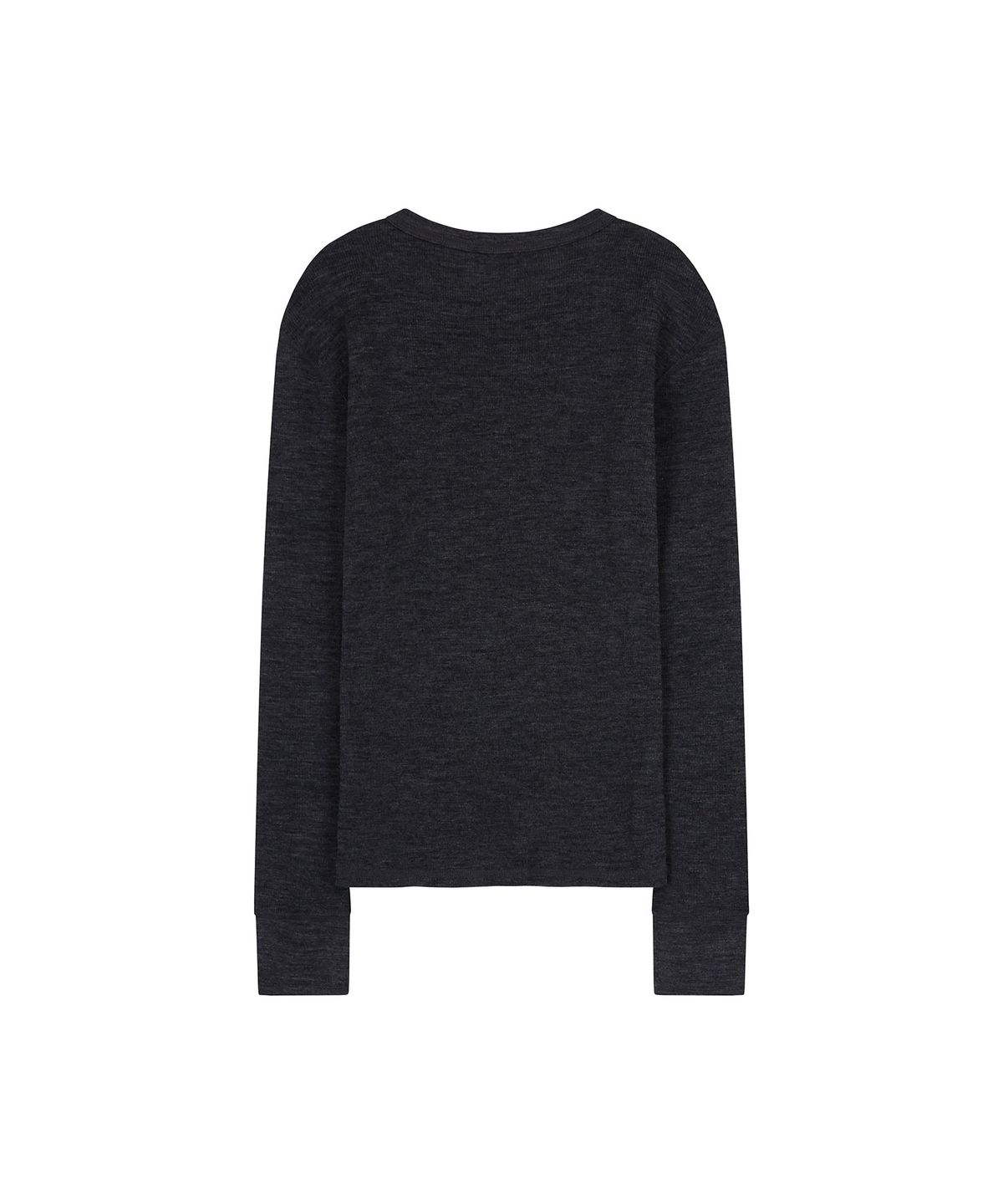 비자비(VIS A VIS) WOOL RIBBED JERSEY CREWNECK (D.K GRAY)