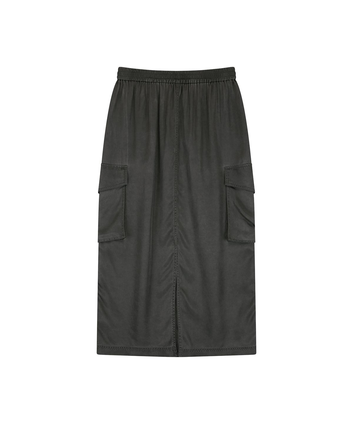 비자비(VIS A VIS) PIGMENT WASHED CARGO SKIRT (D.K GRAY)