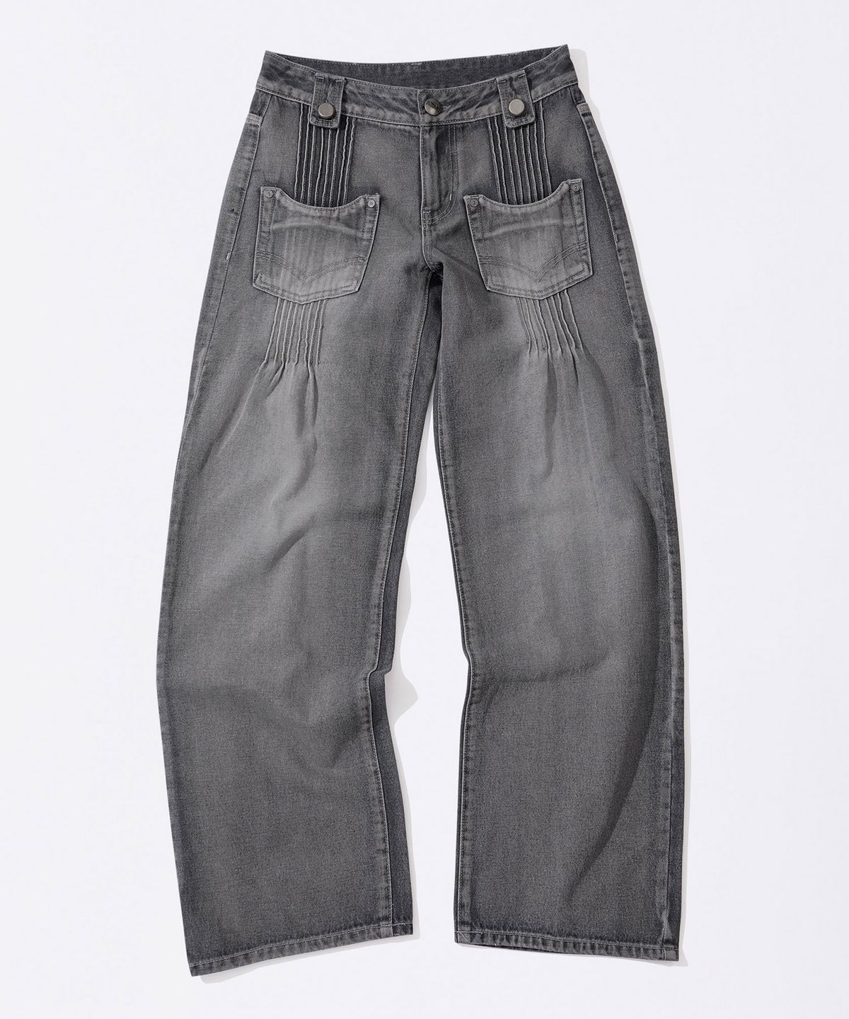 스컬프터(SCULPTOR) Pintuck Pocket Denim Pants Washed Gray