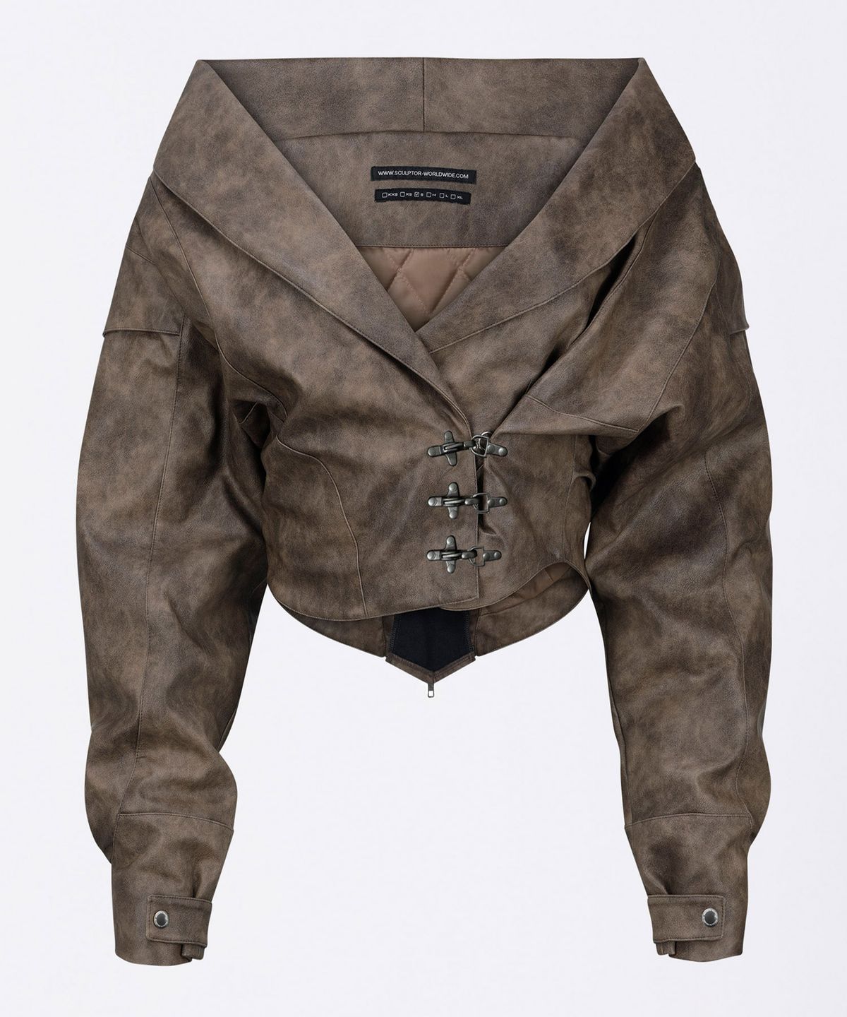 스컬프터(SCULPTOR) Corset Latch Down Jacket Brown