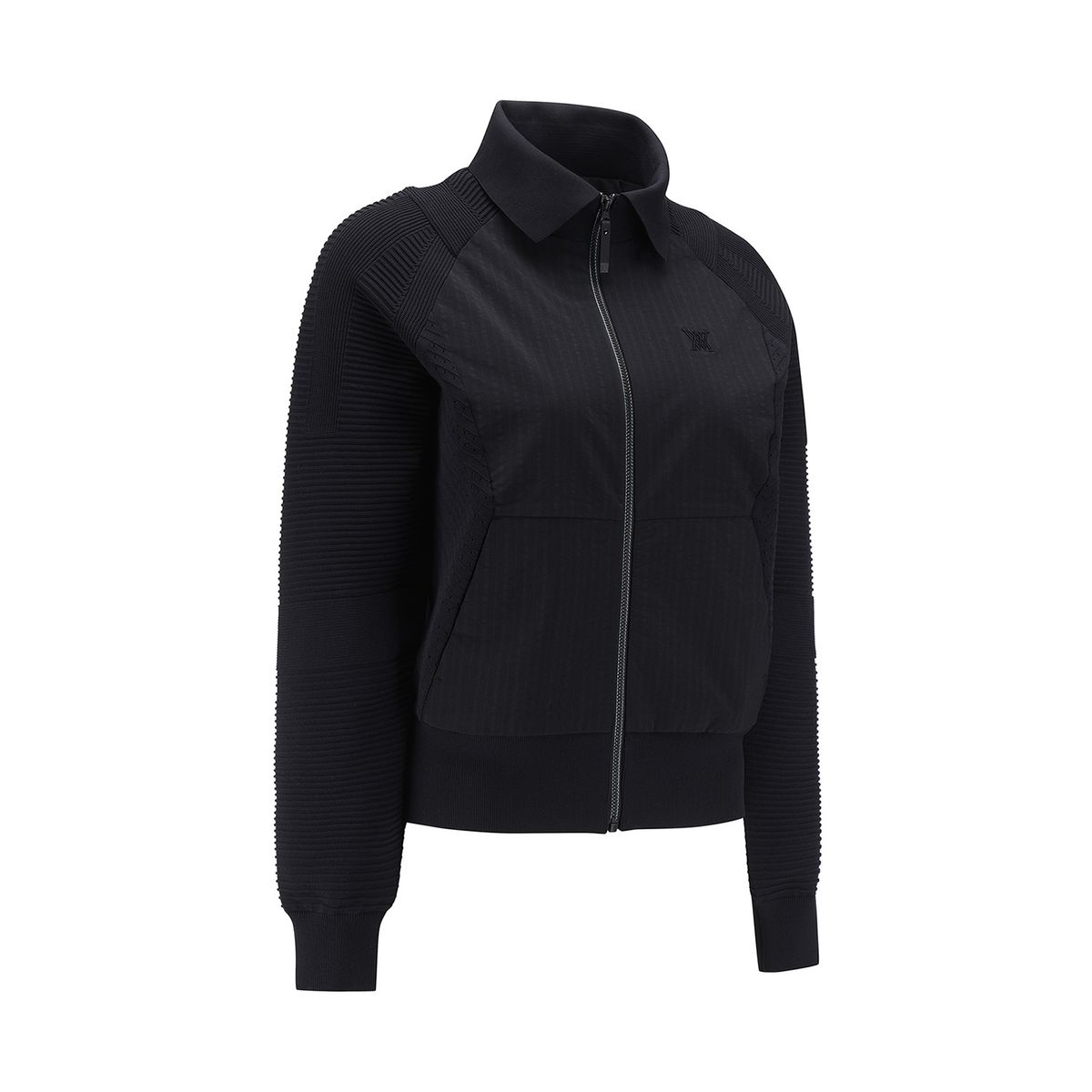 어뉴골프(ANEW GOLF) WOMEN FA HYBRID KNIT CARDIGAN_BK