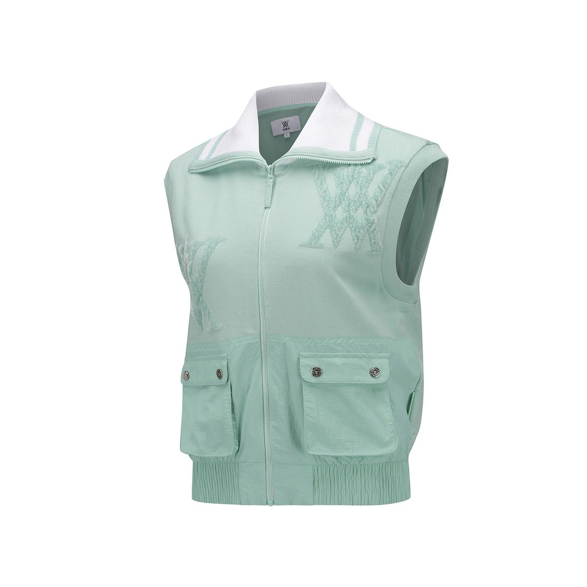 어뉴골프(ANEW GOLF) WOMEN FA LOGO POINT KNIT VEST_MT