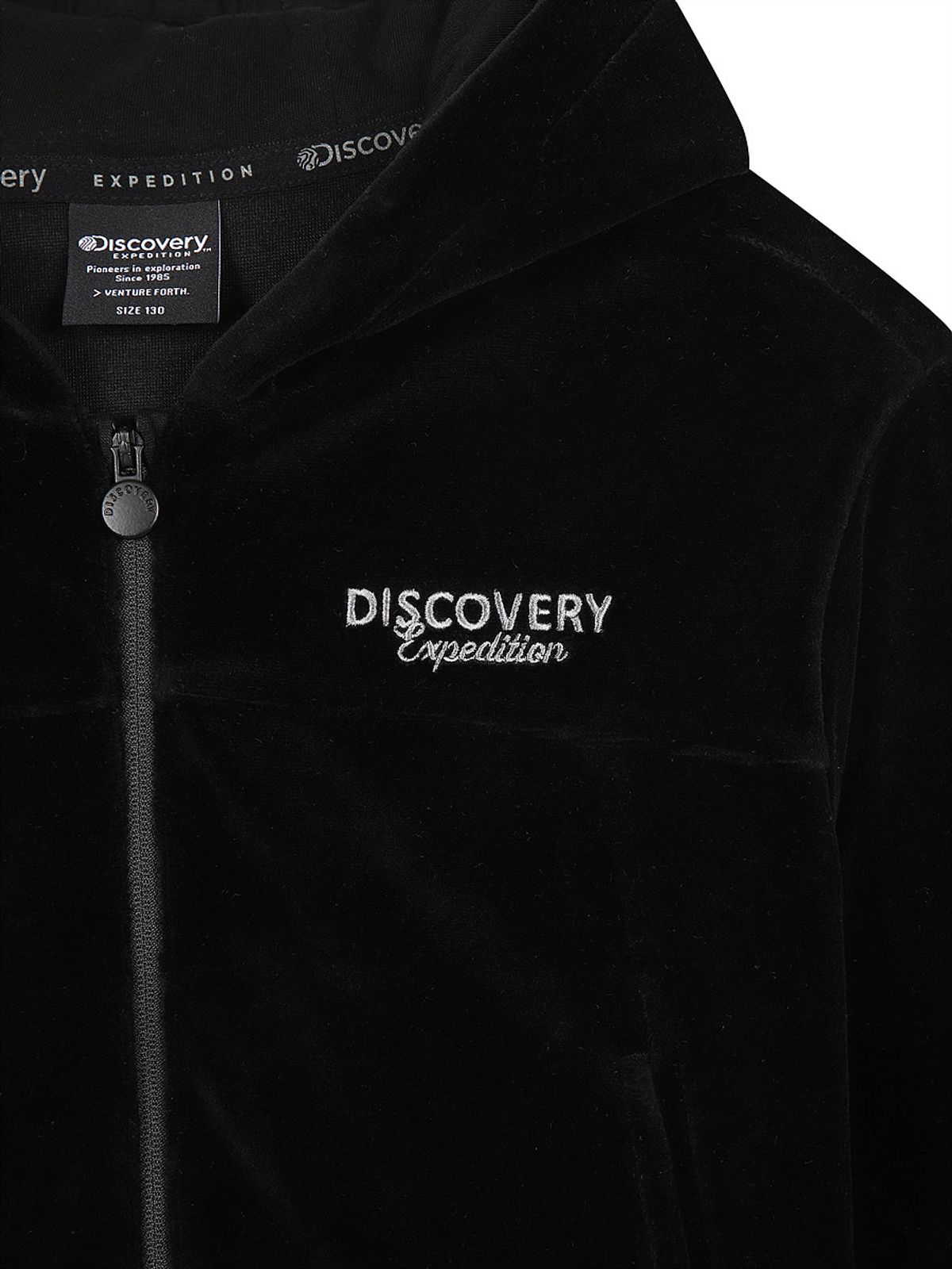 디스커버리 키즈(DISCOVERY KIDS) 여아 벨로아 후드 자켓 (BLACK)