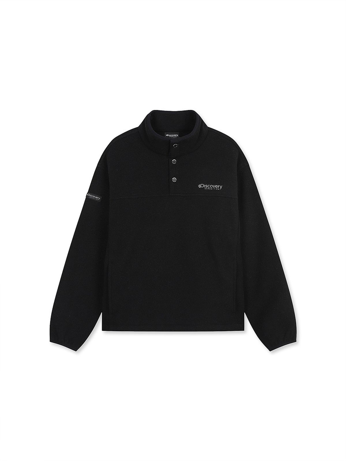 디스커버리 키즈(DISCOVERY KIDS) 키즈 플리스 하이넥 세트 (BLACK)