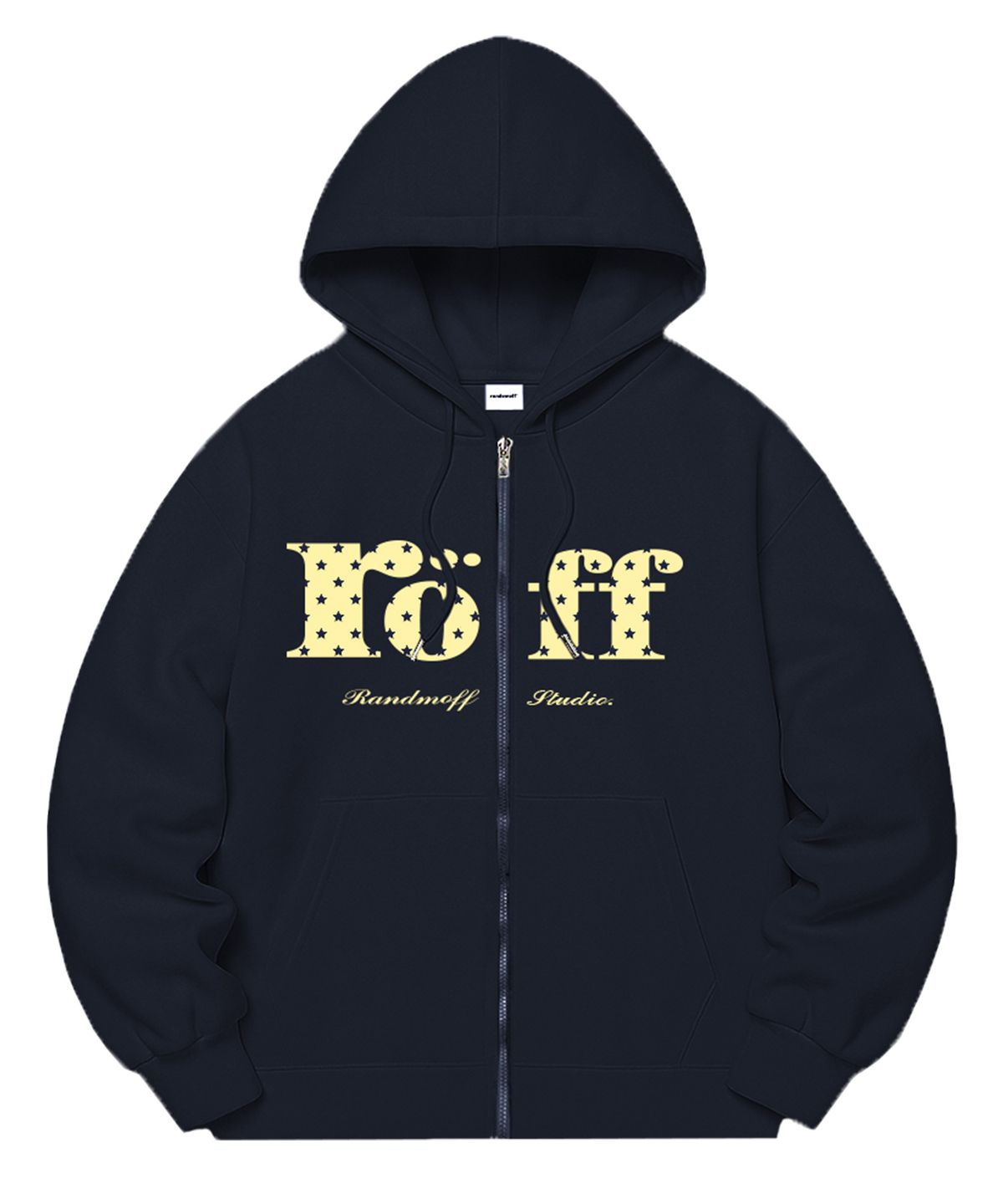 랜덤오프(RANDOMOFF) [기모선택] RÖFF TYPE PLAY SPACE STAR SEMI OVER FIT ZIP-UP (5color)