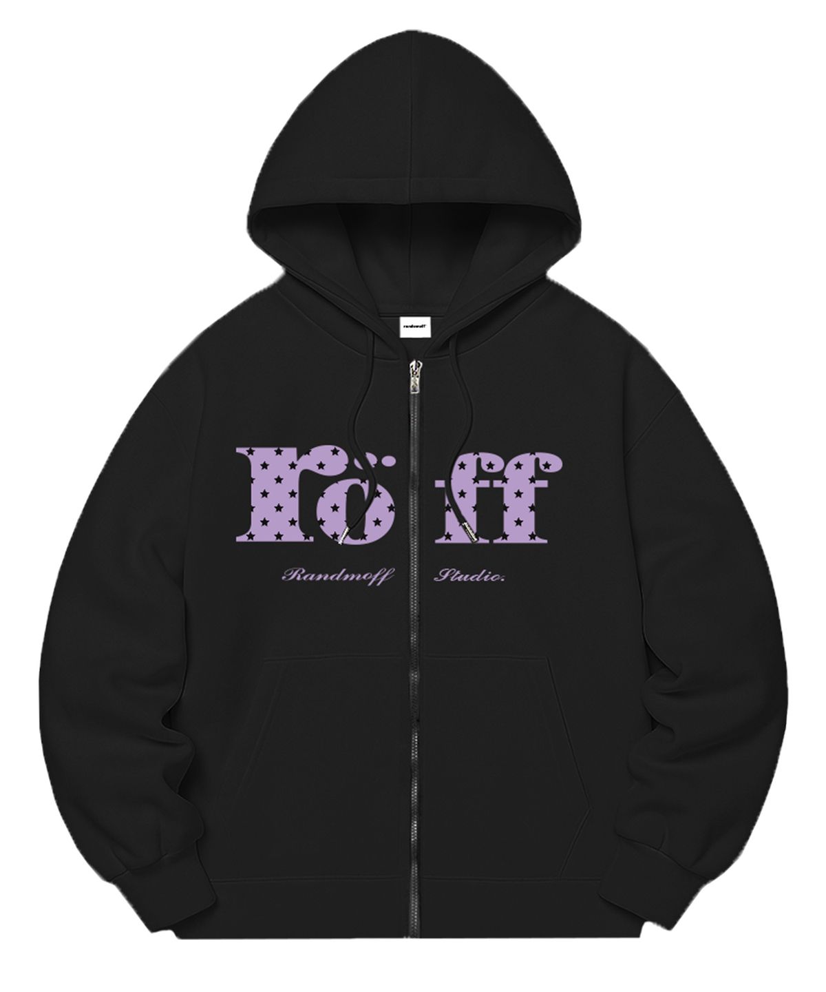 랜덤오프(RANDOMOFF) [기모선택] RÖFF TYPE PLAY SPACE STAR SEMI OVER FIT ZIP-UP (5color)
