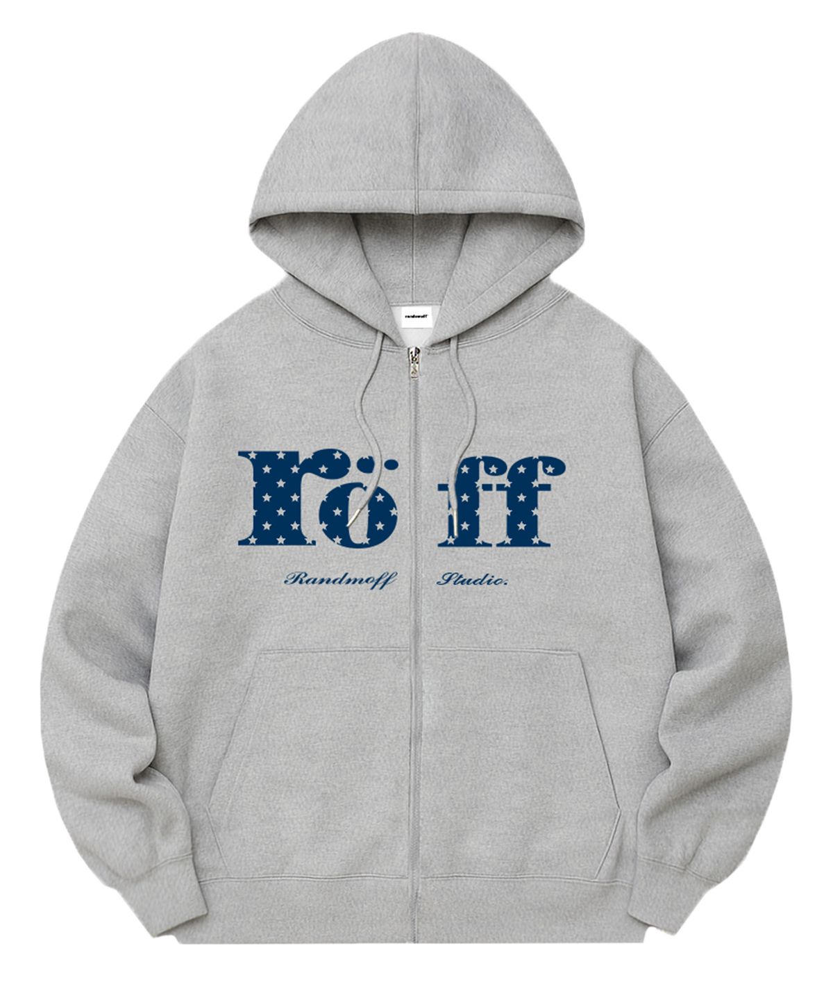 랜덤오프(RANDOMOFF) [기모선택] RÖFF TYPE PLAY SPACE STAR SEMI OVER FIT ZIP-UP (5color)