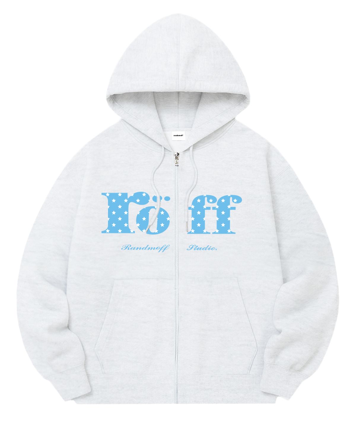 랜덤오프(RANDOMOFF) [기모선택] RÖFF TYPE PLAY SPACE STAR SEMI OVER FIT ZIP-UP (5color)