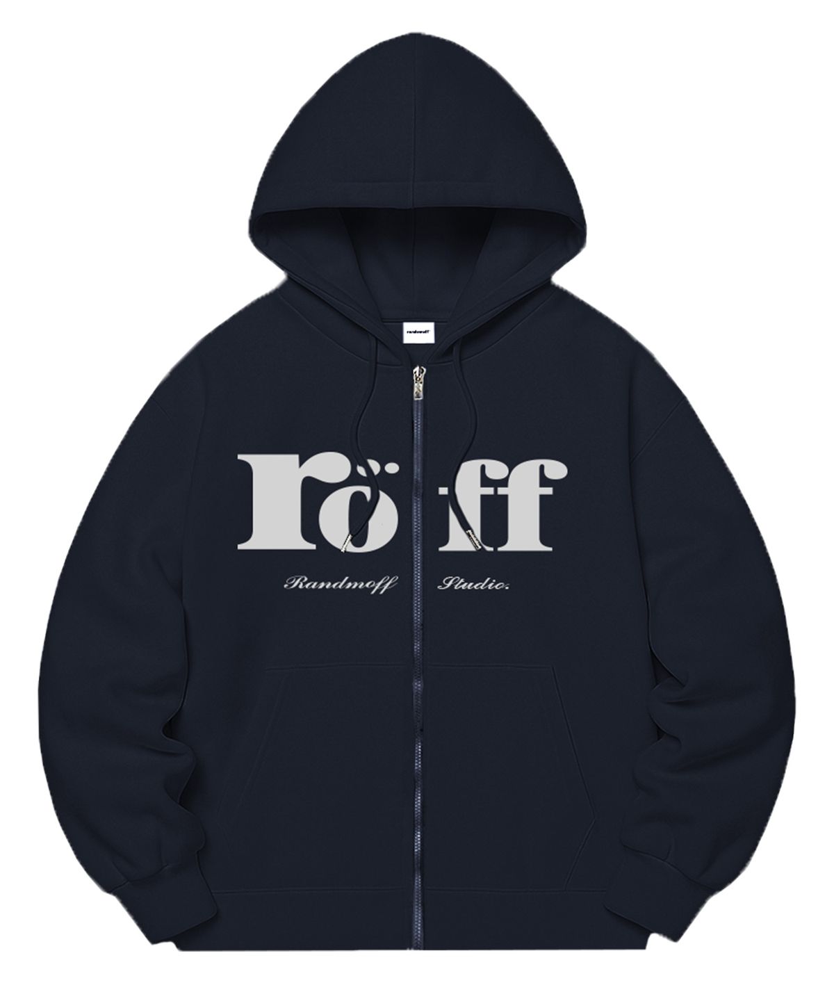 랜덤오프(RANDOMOFF) [기모선택] RÖFF TYPE PLAY SPACE SEMI OVER FIT ZIP-UP (5color)
