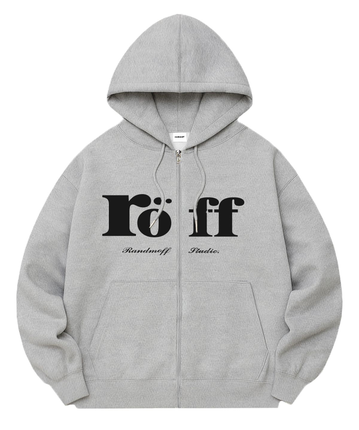 랜덤오프(RANDOMOFF) [기모선택] RÖFF TYPE PLAY SPACE SEMI OVER FIT ZIP-UP (5color)