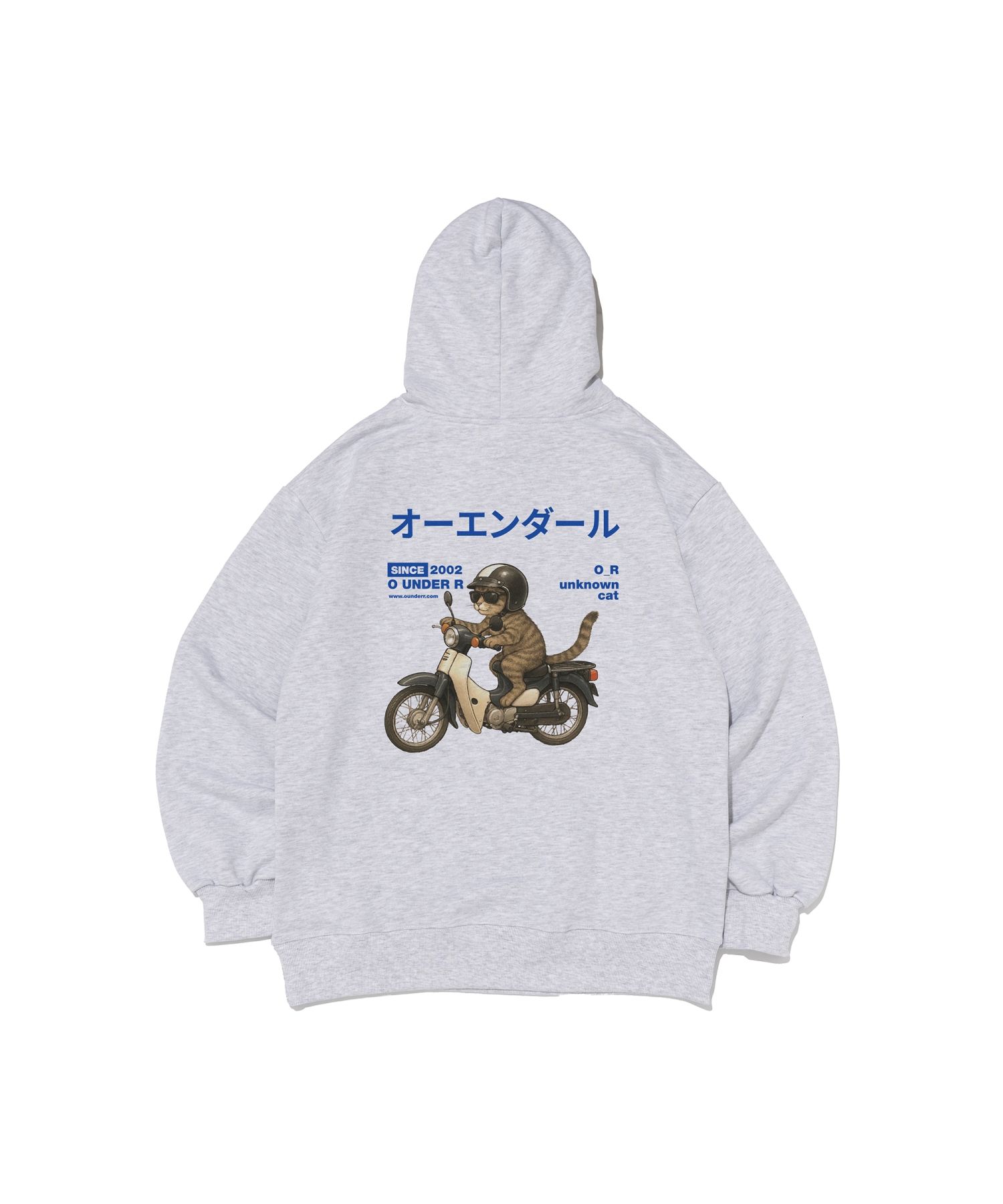 MUSINSA公式 | OUNDERR RIDING BIKE CAT Overfit Hooded T-Shirt