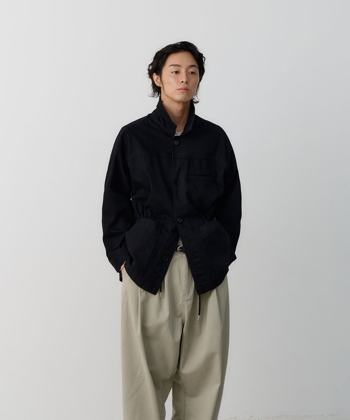 노운(NOUN) faded chore jacket (black)