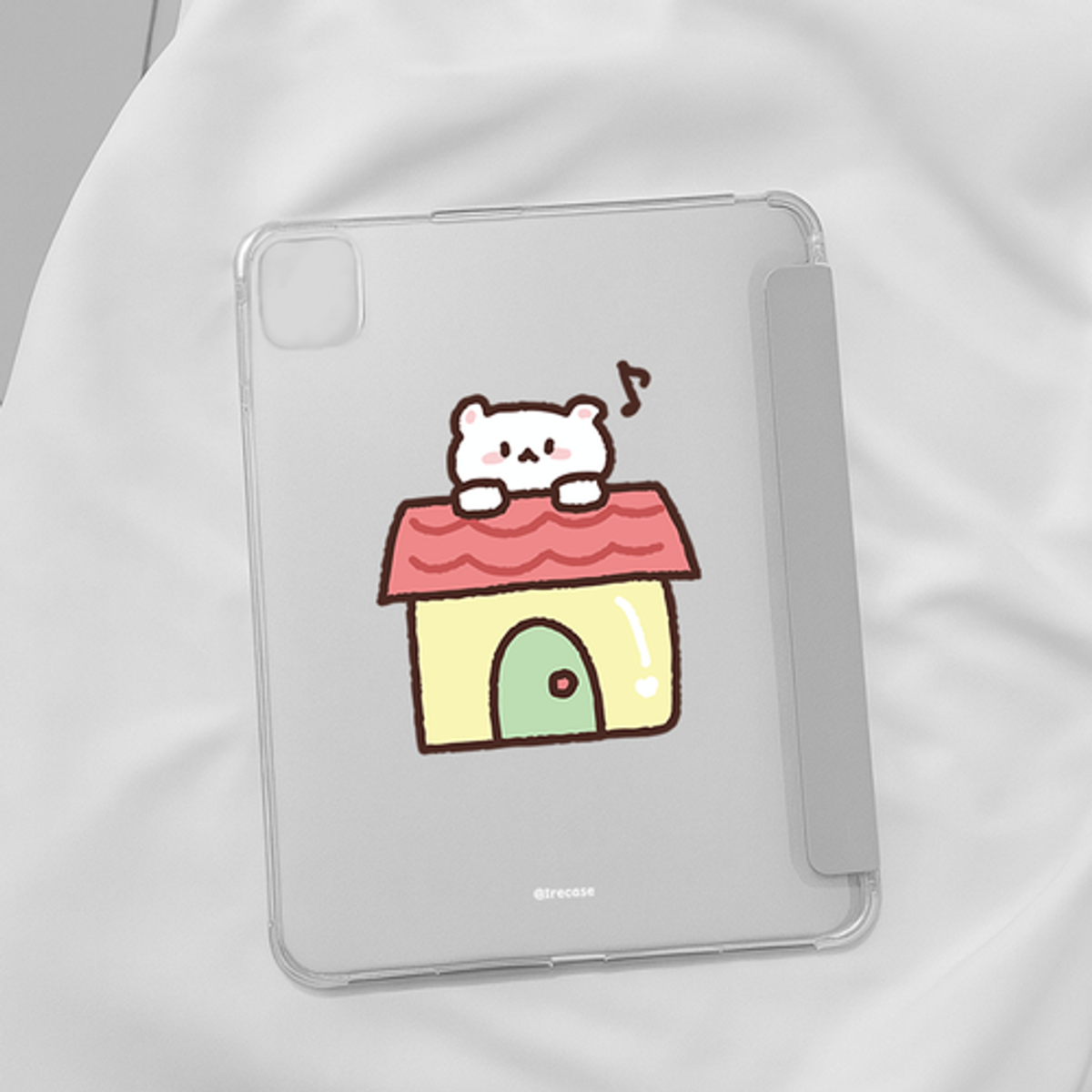이레케이스앤굿즈(IRECASEGOODS) 지붕 위 곰돌이 갤럭시탭 아이패드 애플펜슬 수납가능 풀커버 케이스