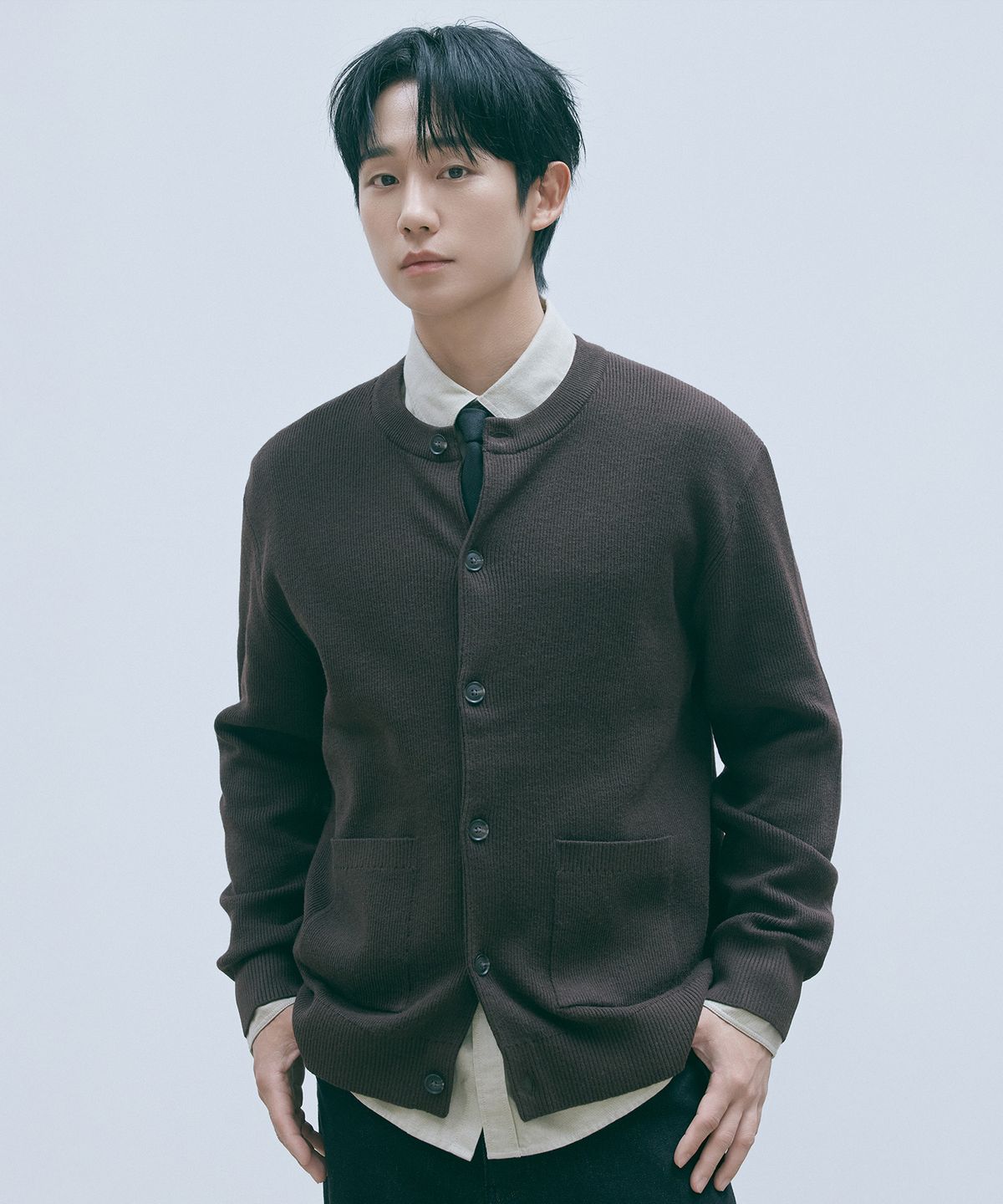 마인드브릿지(MINDBRIDGE) 두굿_울 혼방 라운드 세미 오버핏 가디건 - 3color
