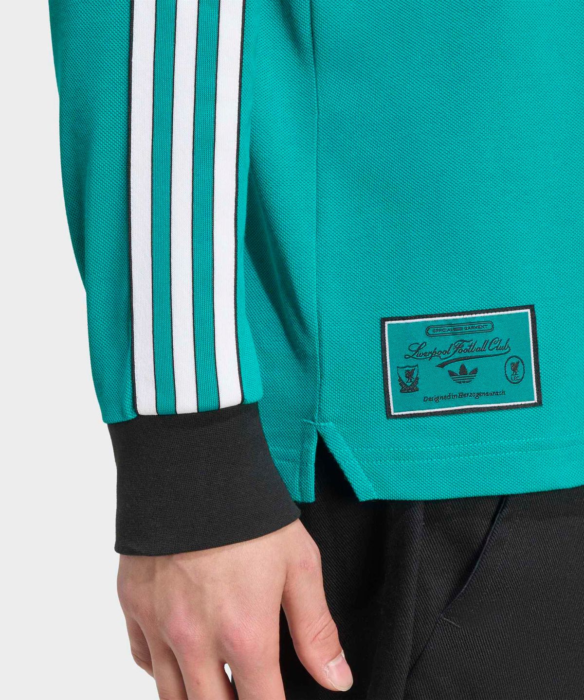 아디다스(ADIDAS) 리버풀 FC 테라스 아이콘 롱 슬리브 폴로 셔츠 - 민트 / JW5471