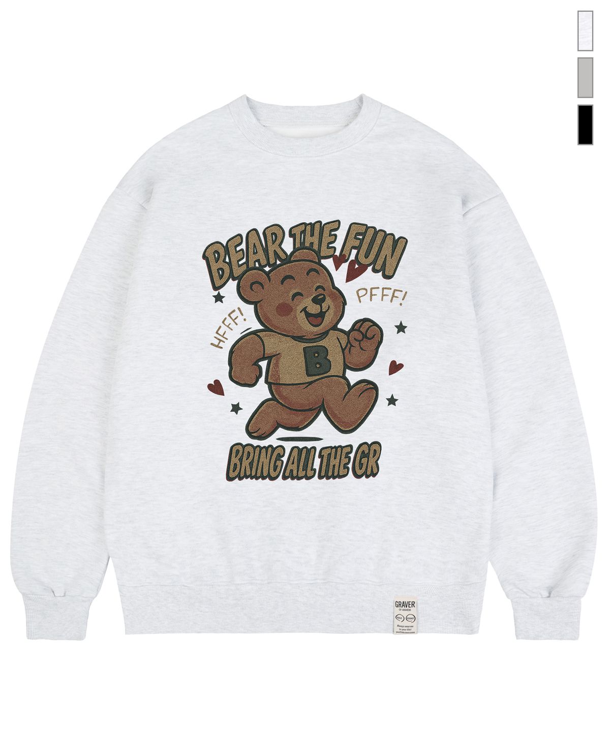 그레이버(GRAVER) [UNISEX]RUNNING BEAR 맨투맨_3color