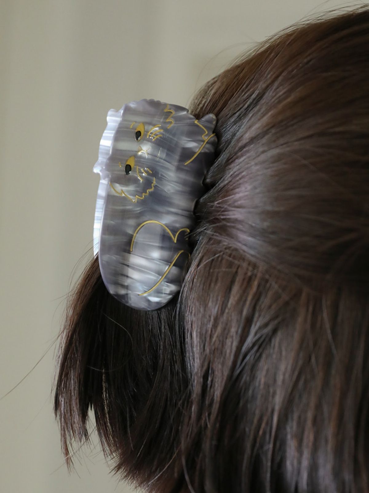 쿠쿠수제뜨(COUCOU SUZETTE) (선물포장) Fat Gray Cat Hair Claw
