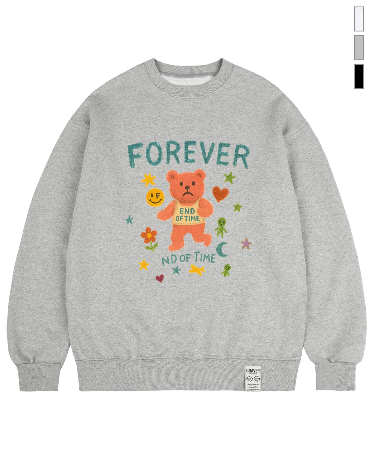 그레이버(GRAVER) [UNISEX]ND OF TIME 맨투맨_3color