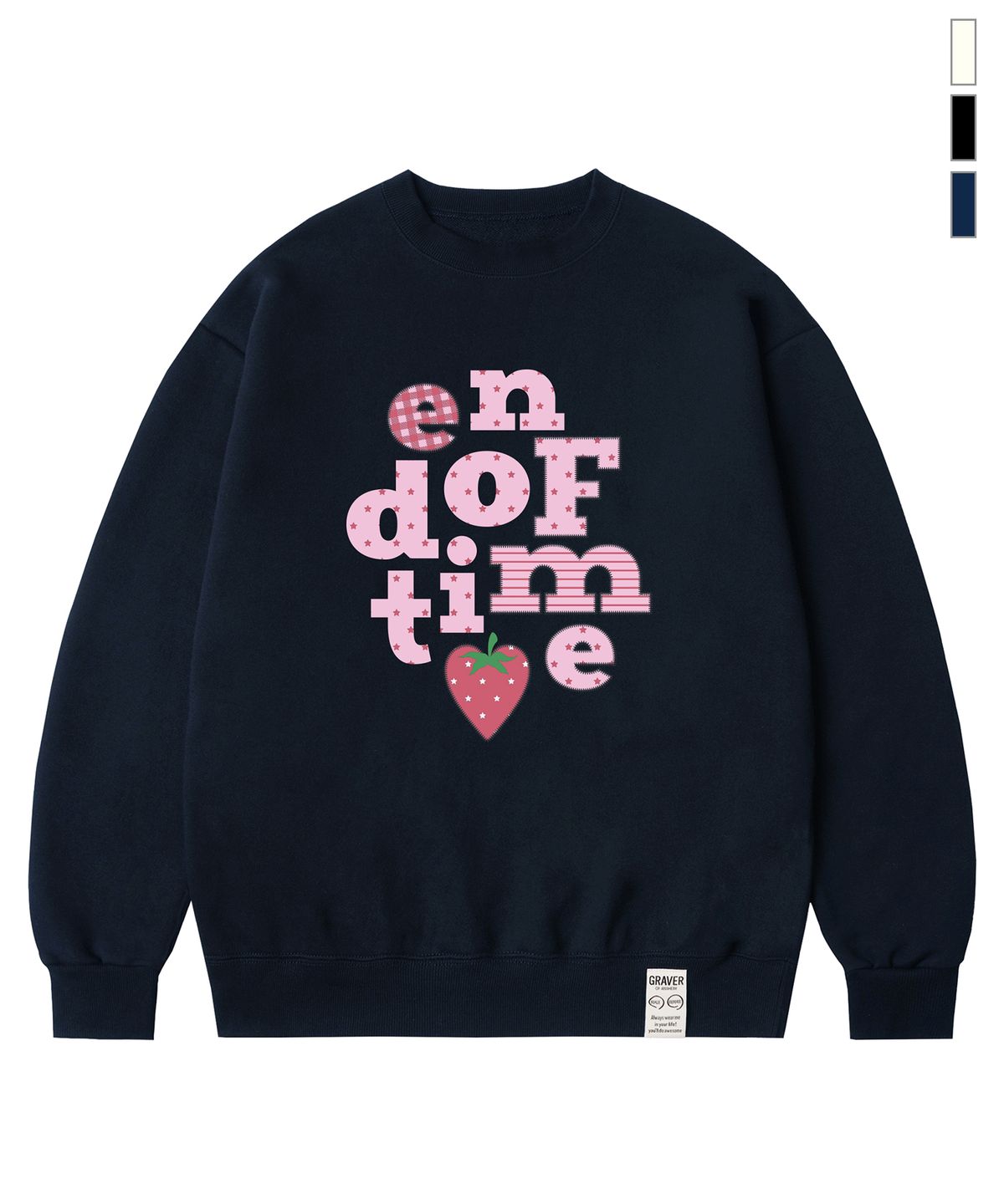 그레이버(GRAVER) [UNISEX]베리 END OF TIME 맨투맨_3color