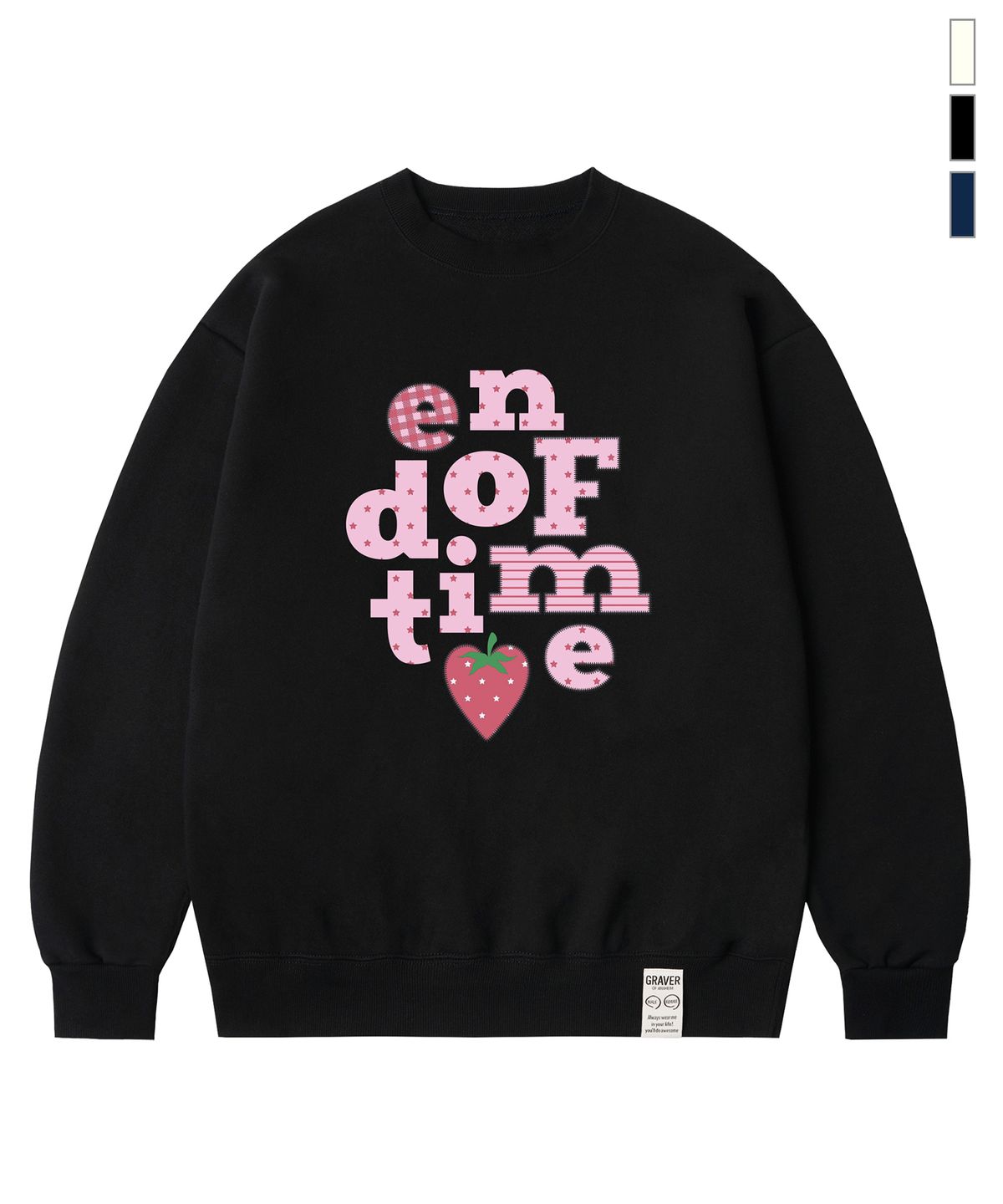 그레이버(GRAVER) [UNISEX]베리 END OF TIME 맨투맨_3color