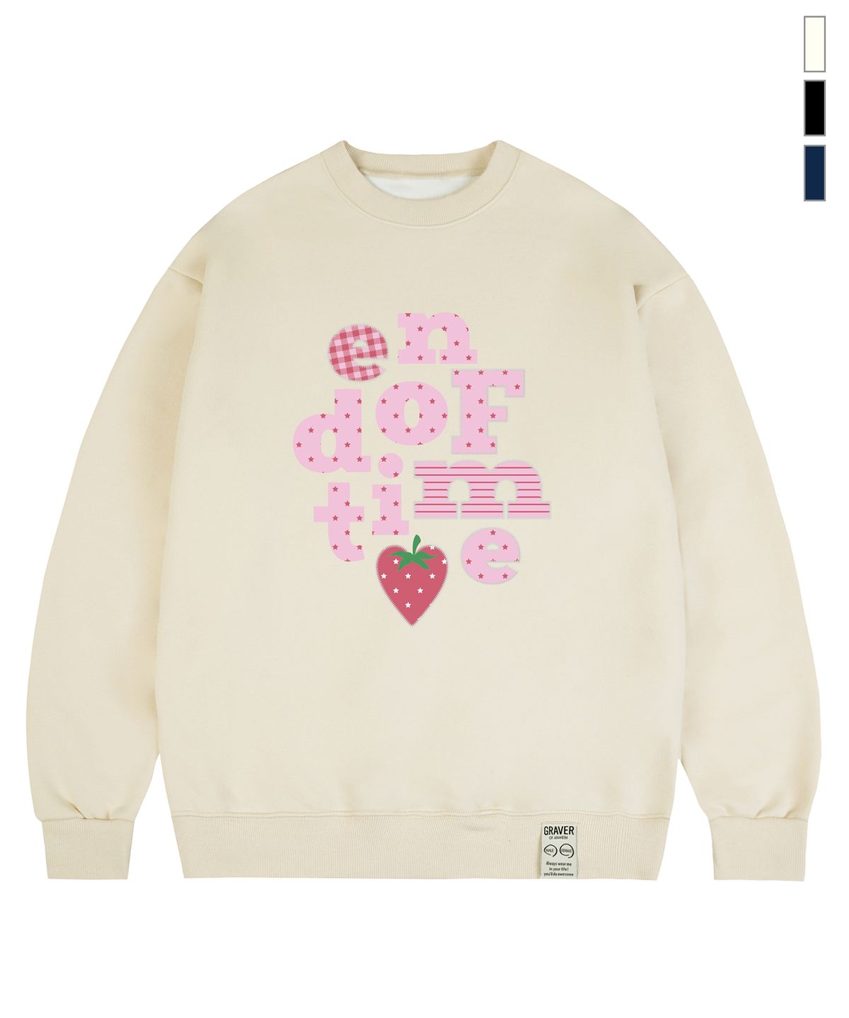 그레이버(GRAVER) [UNISEX]베리 END OF TIME 맨투맨_3color