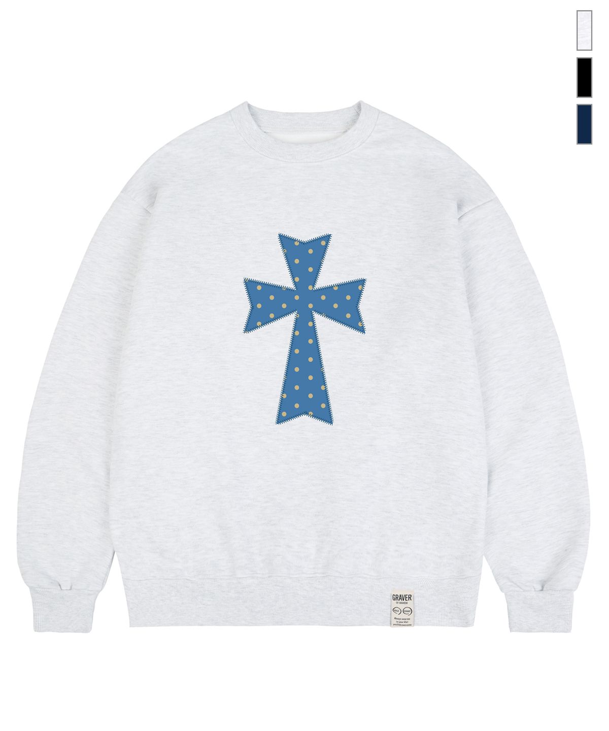 그레이버(GRAVER) [UNISEX]DOT CROSS 맨투맨_4color