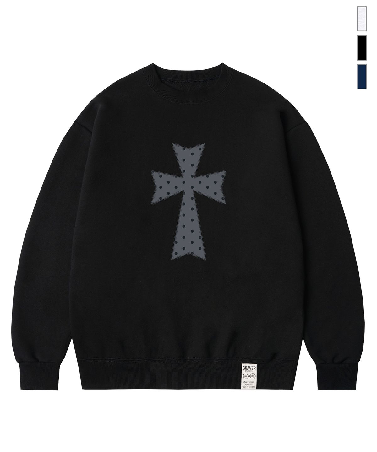 그레이버(GRAVER) [UNISEX]DOT CROSS 맨투맨_4color