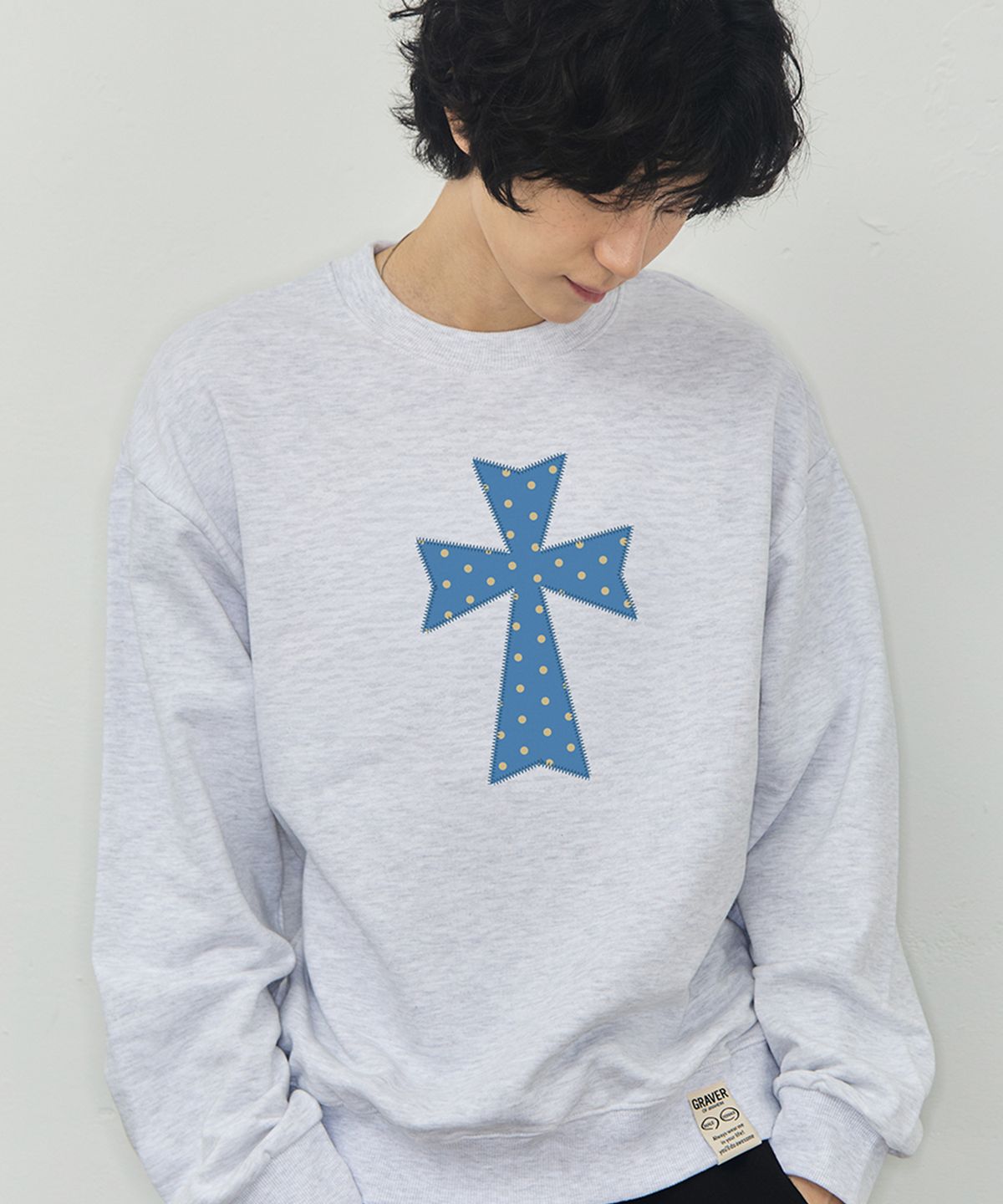 그레이버(GRAVER) [UNISEX]DOT CROSS 맨투맨_4color