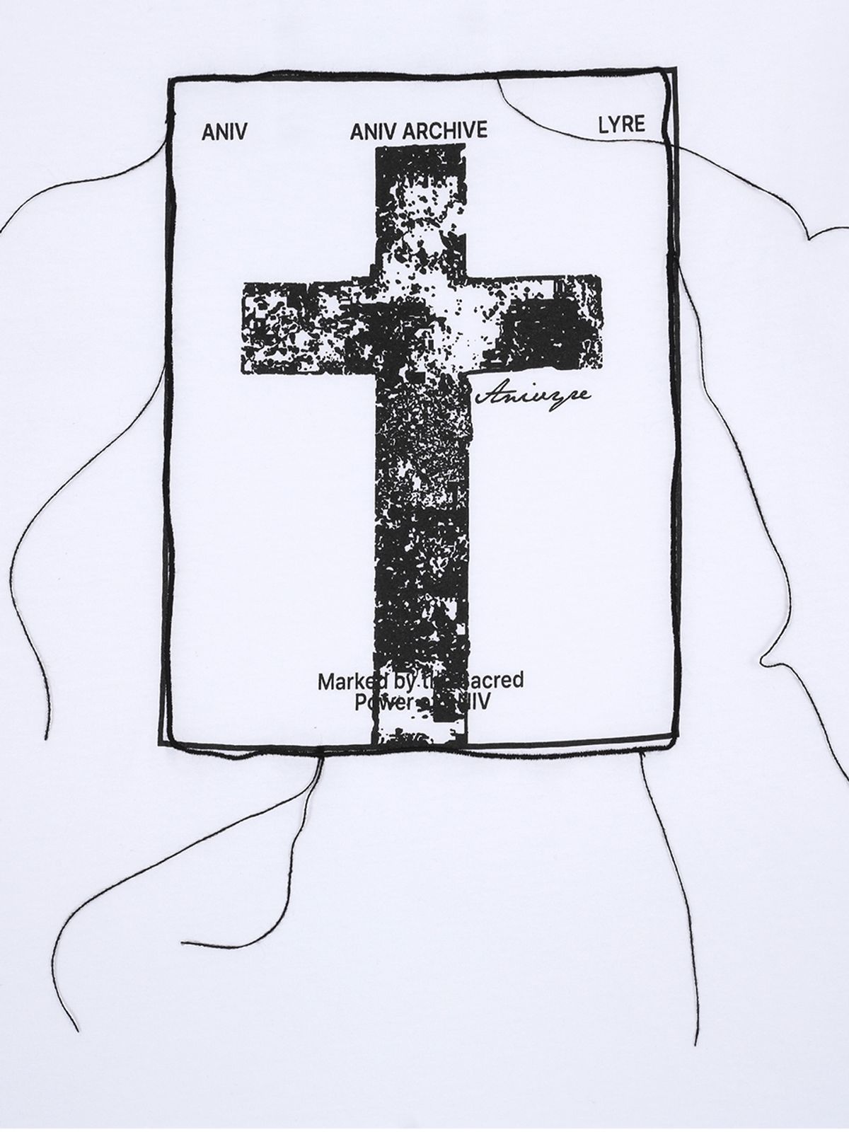 어니브(ANIV) CROSS EYELET LONG SLEEVE OFF-SHOULDER WHITE